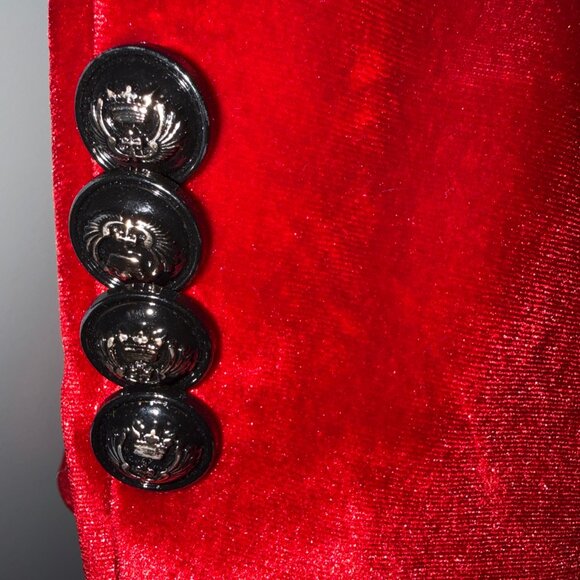 WEEN CHARM Mens Velvet Blazer Jacket Slim Fit Tuxedo Suit Jacket Sport Coat - Picture 2 of 8